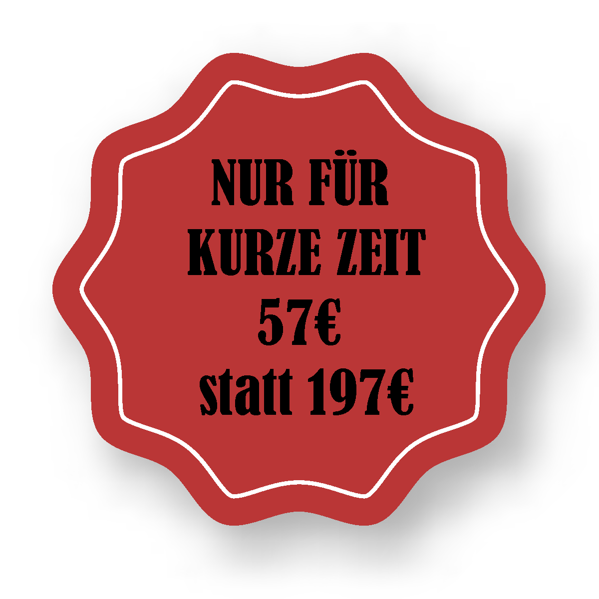 Label Nur fuer kurze Zeit