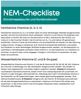 Christina Winzig – NEM Checkliste