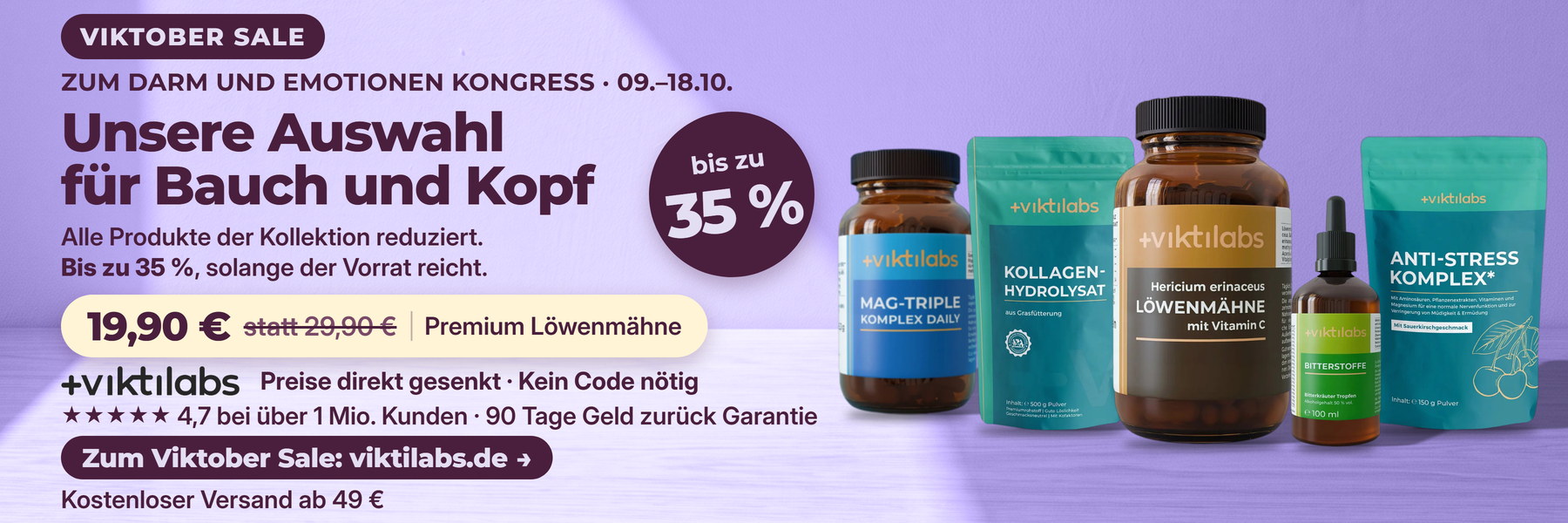 Viktober Sale: Kongress-Auswahl bei Viktilabs, bis zu 35 % gesenkt